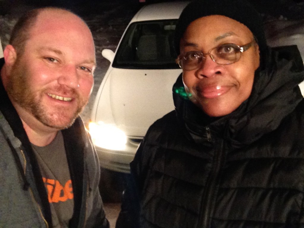 A picture of Joseph and a neighbor she shoved from Philadelphia